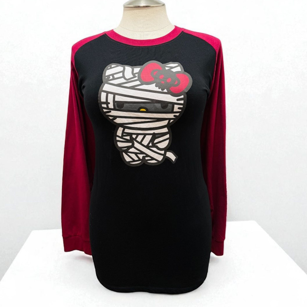 Torrid 2 (2X 18/20) Halloween Hello Kitty Mummy Punk Gothic Long Sleeve‎ T Shirt